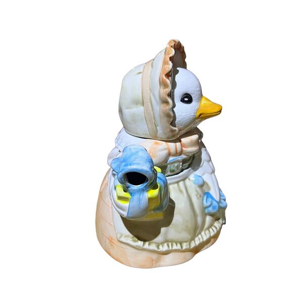 Vintage Heritage Mint Figural Ceramic Lady Mama Duck Teapot Decor Only 7x7.5‎ in - Picture 3 of 11